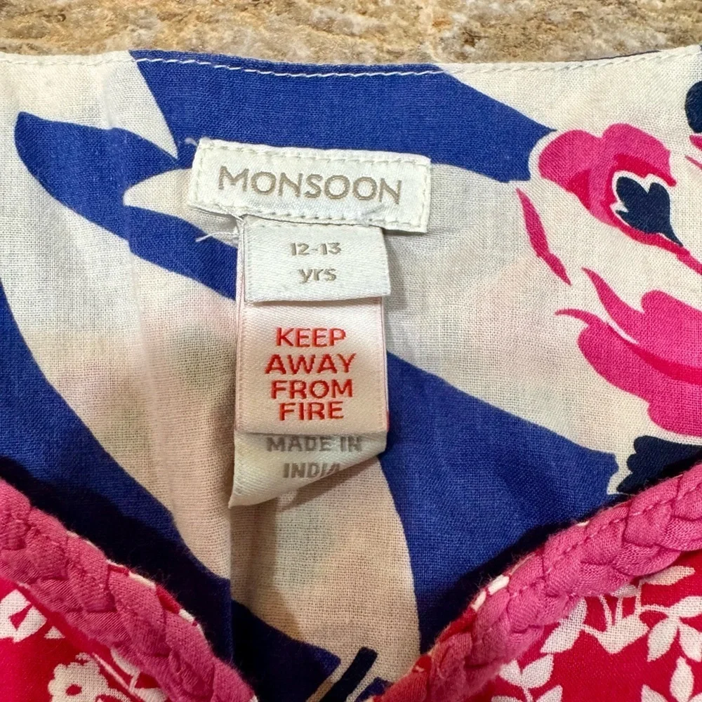 Monsoon Girls Floral Tunic Top – Size 12-13 Yrs